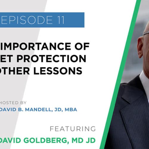 wealth planning for the modern physician podcast banner ad featuring david goldberg