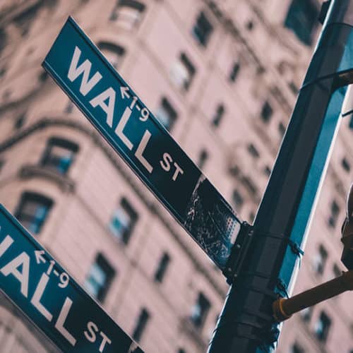 picture of wall street signs