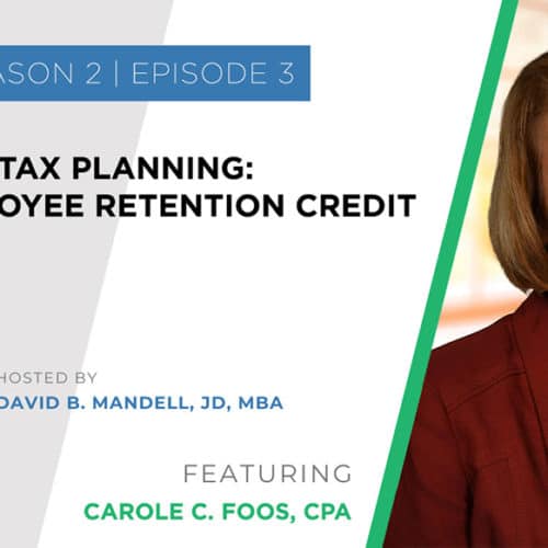 employee retention credit tax planning banner ad with carole foos