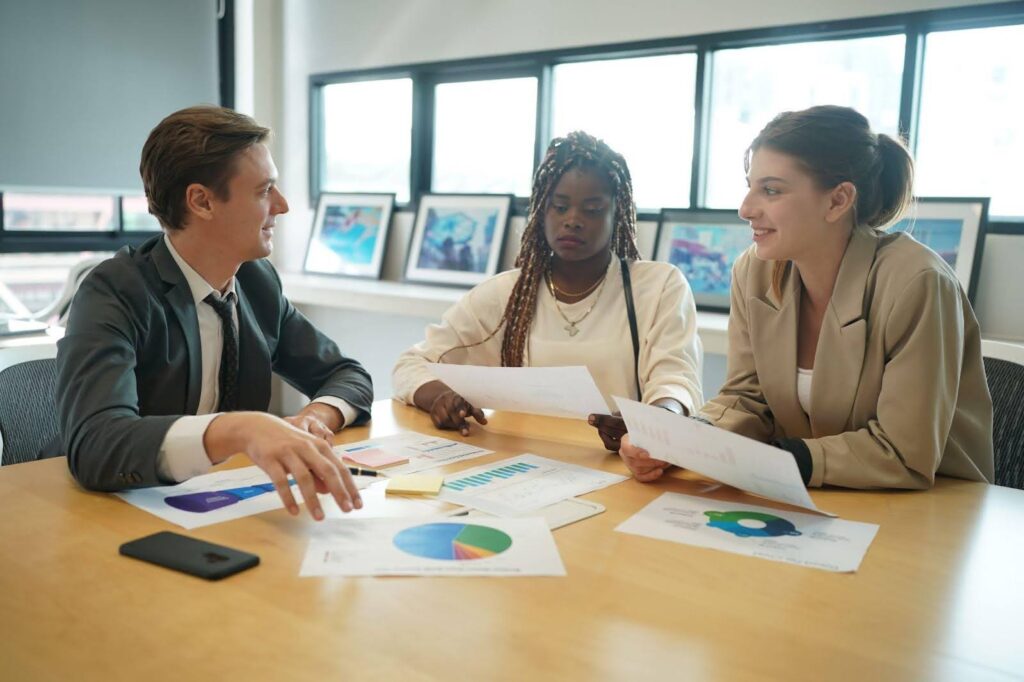 physicians consulting with financial advisor